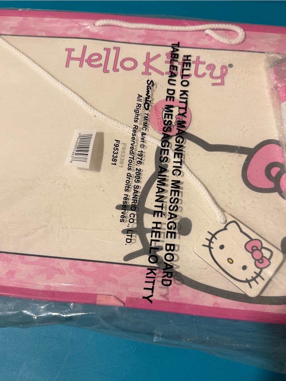 Brand New Without Tags Hello Kitty Magnetic Message Board in Pink and White